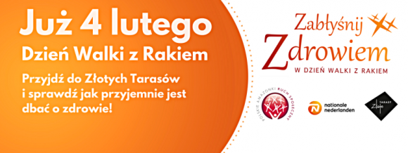 Zabłyśnij Zdrowiem w Dzień Walki Z Rakiem LIFESTYLE, Zdrowie - Już 4 lutego br. odbędzie się 4. edycja obchodów Światowego Dnia Walki z Rakiem. Z tej okazji stowarzyszenie Polskie Amazonki Ruch Społeczny zaprasza do udziału w energetycznym wydarzeniu pod hasłem „Zabłyśnij Zdrowiem” w warszawskich Złotych Tarasach.