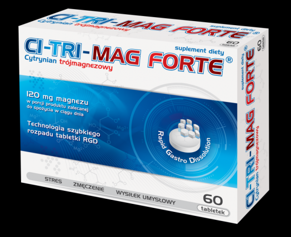 CI-TRI-MAG FORTE® - preparat magnezowy wysokiej jakości LIFESTYLE, Zdrowie - Magnez nazywany jest pierwiastkiem życia nie bez przyczyny. To od niego zależy zachodzący w roślinach zielonych proces fotosyntezy, bez którego niemożliwe byłoby życie zwierząt i ludzi.