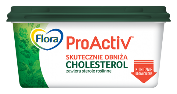 Flora ProActiv w opakowaniu podkreślającym siłę steroli roślinnych LIFESTYLE, Zdrowie - Istnieje skuteczny sposób na to, by obniżyć poziom cholesterolu i utrzymać go w zalecanych normach – zdrowa dieta wzbogacona o sterole roślinne, które znajdziemy m.in. we Florze ProActiv oraz Florze ProActiv o smaku masła.