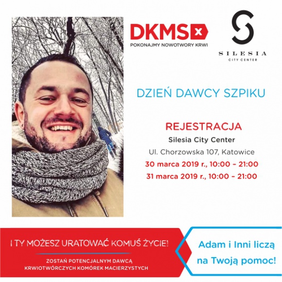 Rejestracja Dawców szpiku z Fundacją DKMS w Silesia City Center