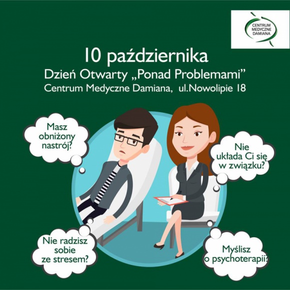 Myślisz o psychoterapii? Zapraszamy na dzień otwarty w Centrum Medycznym Damiana LIFESTYLE, Zdrowie - Myślisz o psychoterapii? Zapraszamy na dzień otwarty w Centrum Medycznym Damiana!